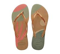 Havaianas Slim Palette Glow, Infradito, Donna, Multicolore Sabbia Grigio Dorato, 33/34 EU
