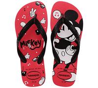 Havaianas Top Disney, Infradito Unisex - Adulto, Rosso Rubino Nero, 42.5 EU