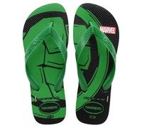 Havaianas Top Marvel Logomania (Mini Me) Bambini e ragazzi FlipFlop Black/Patria Green 31 EU