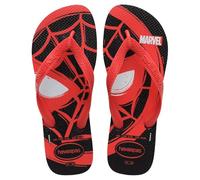 Havaianas Top Marvel Logomania (Mini Me), Infradito, Black/Red Ruby, 29 EU