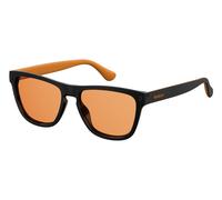 Havaianas Unisex Havaianas ITACARE 807/W7 Occhiali da sole Plastica Nero Arancione Squadrata Normale