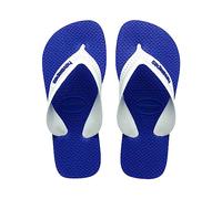 Havaianas Infradito Unisex Bambino Max, Blu marino Bianco, 13 UK Child