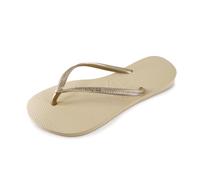 Havaianas Women's Slim Flip Flops Sandals - Sand Grey/Light Golden, 11/12