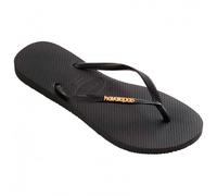 Havaianas - Women's Slim Logo Metallic - Sandali Brazil 39/40 | EU 41|42 grigio/nero