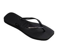 Havaianas - Infradito - Slim Square Logo Metallic Black/Silver 2 per Donne - Taglia 39 - 40 - Nero