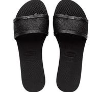 Havaianas Sandalo da donna Angra Glitter Slide, Nero, 33/34 EU