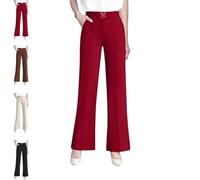Havalix Women's Pants, Havalix Airygrace - 2026 New Perfect Drape High-Rise Ultra Soft Pull-On Pants(Red,4XL)