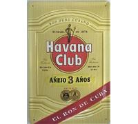 Havana Club Rum " El Ron De Cuba " Goffrato Segno Del Metallo Non (Rosso Slash )