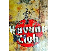 Havana Club, targa in metallo vintage retrò, 20,3 x 30,5 cm