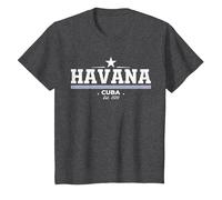 Havana Cuba Maglietta, Bambini, Grigio Scuro, 8 Anni