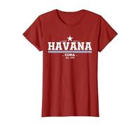 Havana Cuba Maglietta, Donna, Mirtillo Rosso, 3XL