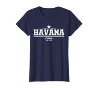 Havana Cuba Maglietta, Donna, Navy, 3XL
