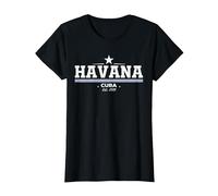 Havana Cuba Maglietta, Donna, Nero, 3XL