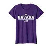 Havana Cuba Maglietta, Donna, Viola, XL
