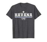 Havana Cuba Maglietta, Uomo, Grigio Scuro, 5XL
