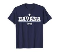 Havana Cuba Maglietta, Uomo, Navy, 5XL