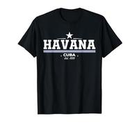 Havana Cuba Maglietta, Uomo, Nero, 6XL