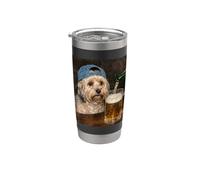 Havanese Bere Birra Divertente Havanese Dog Meme Bicchiere termico in acciaio inox doppia parete