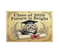 Havanese Dog Congrats Grad Puzzle per adulti 1000 pezzi, puzzle in legno per diploma di laurea, decorazioni per la casa per l'intrattenimento domestico