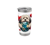 Havanese Dog Earth Day Abbraccio Amore Proprietario Abbracciare Planet Lover Bicchiere termico in acciaio inox doppia parete