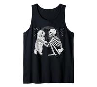 Havanese Dog Skeleton Moon Halloween Dog Lover Canotta