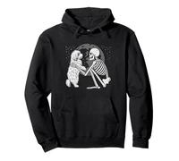 Havanese Dog Skeleton Moon Halloween Dog Lover Felpa con Cappuccio