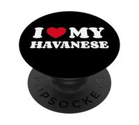 Havaneses I Love My Havanese Cane Cuore Bichon Havanese PopSockets PopGrip Adesivo