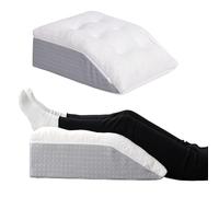 HAVARGO Cuscino per le vene, cuscino per l'elevazione delle gambe in memory foam, cuscino per alleviare le gambe, cuscino di posizionamento con fodera rimovibile, cuscino per gambe a doppio strato per