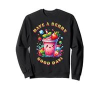 Have A Berry Good Day Kids Cute Japan Kawaii Strawberry Boba Felpa