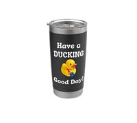 Have A Ducking Good Day Cruising Nascondendosi Trovare Anatre Divertimento Bicchiere termico in acciaio inox doppia parete