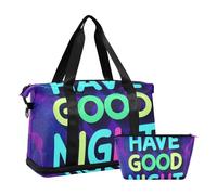 Have A Good Night - Borsa da viaggio con tracolla regolabile, set da 2 pezzi, buona notte, 1 size