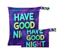 Have A Good Night - Borsa impermeabile per pannolini, confezione da 2, con manici, per spiaggia, spiaggia