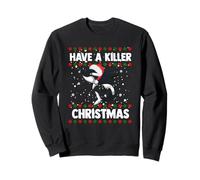Have A Killer Whale Christmas Santa Ugly Xmas Orca Divertente Felpa