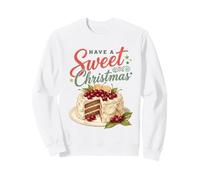 Have A Sweet Christmas Retro Cherry Cake Baking Lover Felpa