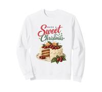 Have A Sweet Christmas Retro Cherry Cake Baking Lover Felpa