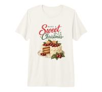 Have A Sweet Christmas Retro Cherry Cake Baking Lover Maglietta Premium