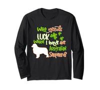 Have An Australian Shepherd Dog Lucky Charm St Patricks Day Maglia a Manica