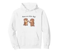 Have An Otter Day Carino Kawaii High Five Felpa con Cappuccio