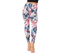Havejoy Pantaloni a Sigaretta Donna Elasticizzati Curvy Elasticizzati Leggings Sportivi Vita Alta Stampa Fiori Fantasia Pantalone Curvy Elegante Leggins da Palestra Push Up Moda Streetwear Clubwear