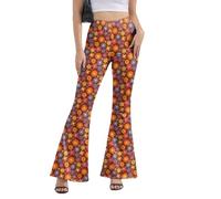 Havejoy Pantaloni Donna Zampa di Elefante Anni 70 Elasticizzato Vita Alta Hippie Chic Leggings a Campana Push Up Pantalone Largo Estivo a Fantasia Pantacollant Danza Disco Moda Streetwear Flared Pants