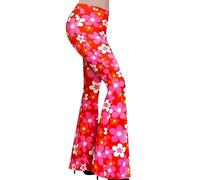 Havejoy Pantaloni Donna Zampa di Elefante Anni 70 Elasticizzato Vita Alta Hippie Chic Leggings a Campana Push Up Pantalone Largo Estivo a Fantasia Pantacollant Danza Disco Moda Streetwear Flared Pants