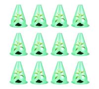 HavenDomicile 12 campane protettive per piante, rotonde, trasparenti, riutilizzabili, in plastica, per vasi da giardino, gelo, vento, parassiti