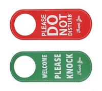 HavenDomicile 2 targhette con scritta "Knock Before Entering", etichette da appendere alla porta con scritta "Do Not Disturb Hotel" (rosso + verde)