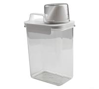 HavenDomicile Dispenser ermetico per detersivo per bucato con misurino, barattolo trasparente AS con coperchio in PP per organizzazione domestica, 2300 ml (1800 ml)