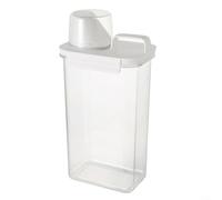 HavenDomicile Dispenser ermetico per detersivo per bucato con misurino, barattolo trasparente AS con coperchio in PP per organizzazione domestica, 2300 ml (2300 ml)