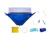 HavenDomicile Kit 9 in 1 per la pulizia del condizionatore d'aria, strumenti di manutenzione professionale, con copertura impermeabile, elastico per unità AC montate a parete