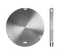 HavenDomicile Piastra di conduzione del calore dell'acciaio inossidabile per fornelli a induzione con base magnetica 18/22/26cm (B)