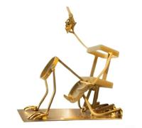 HavenDomicile Portabottiglie in metallo con teschio steampunk, per vino e liquori, decorazione per casa, bar, cucina, scheletro, adatto per bottiglie di whisky, vino, birra (oro)