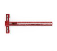 HavenDomicile Righello a T per la lavorazione del legno, 40,6 cm, strumento di misurazione in alluminio con base ispessita, scale trasparenti a 45 gradi