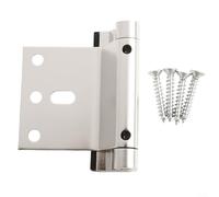 HavenDomicile Serratura di sicurezza per porta, con viti in acciaio inox da 7,6 cm, girevole verso l'interno, a prova di bambino, per la protezione della casa e della camera d'albergo (argento)